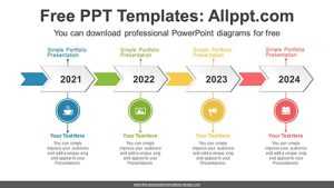 Horizontal Chevron Arrows PPT Diagram