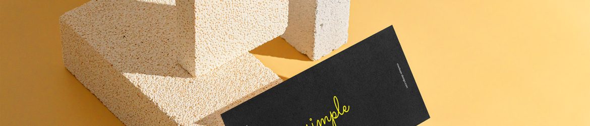 Horizontal DL flyer with yellow background mockup