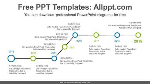 Horizontal point PowerPoint Diagram