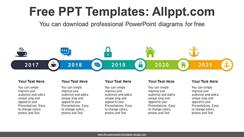 Horizontal Rounded Bar PowerPoint Diagram