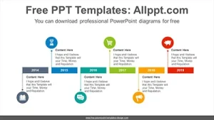 Horizontal sort rectangle PowerPoint diagram template
