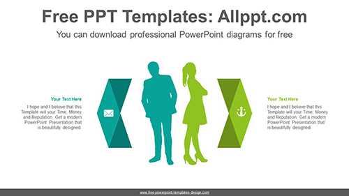 Horizontal Symmetrical Chevron PowerPoint Diagram