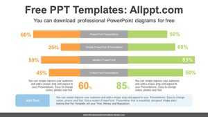 Horizontal Symmetry Bar Chart PPT Diagram