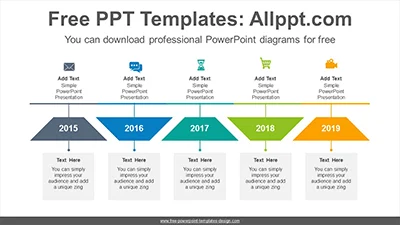 Horizontal trapezoids PowerPoint Diagram Template