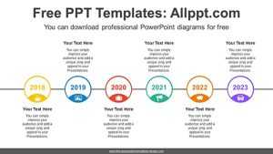 Horizontally Aligned Circles PowerPoint Diagram