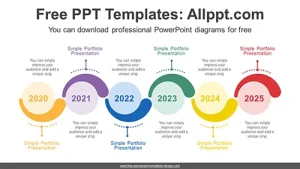 Horizontally Aligned Circles PPT Diagram