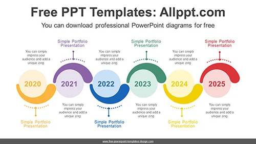 Horizontally Aligned Circles PPT Diagram