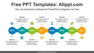 Horizontally Connected Circles PowerPoint Diagram
