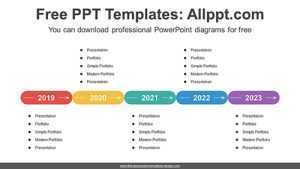 Horizontally Connected Oval PowerPoint Diagram