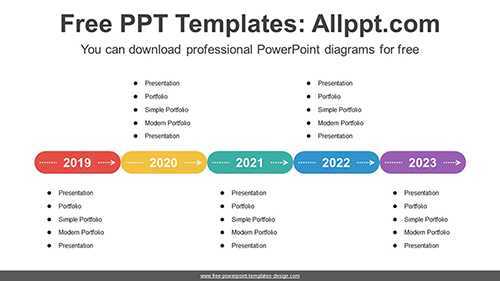 Horizontally Connected Oval PowerPoint Diagram