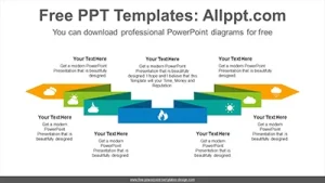 Horizontally Twisted Ribbon PowerPoint Diagram Templates