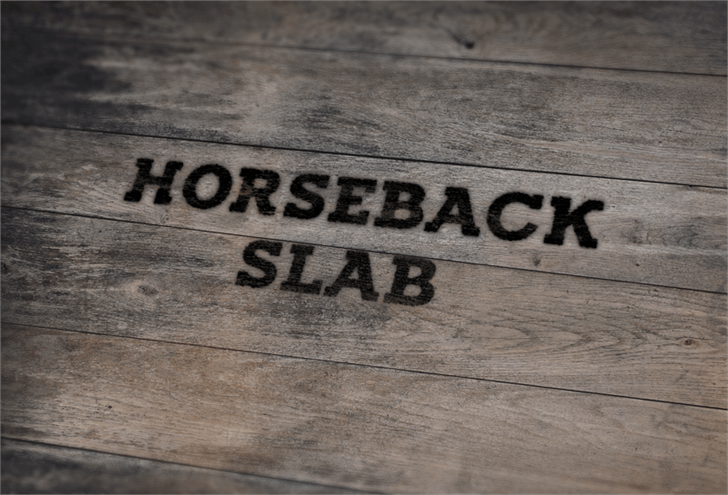 Horseback Slab Font