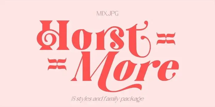 Horst More Serif Font Demo