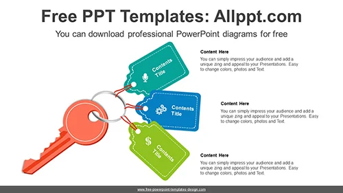 House Key Tag PowerPoint Diagram