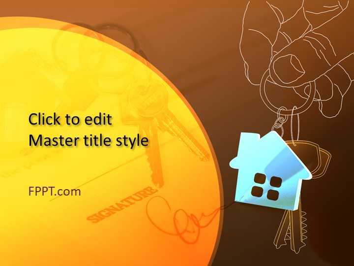 House Keychain PowerPoint Template