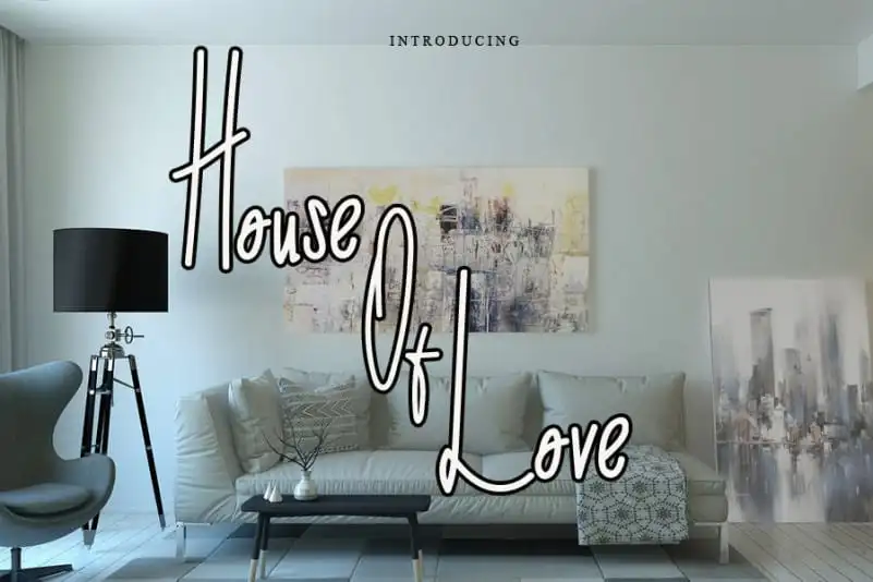 House of Love Handwritten Font