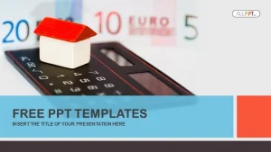 House on calculator and money PowerPoint Templates