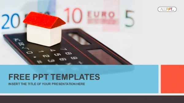 House on calculator and money PowerPoint Templates