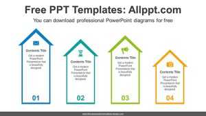 House-Shaped Banner PowerPoint Diagram