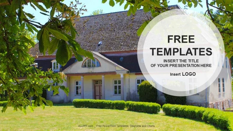 House With Green-Real Estate PPT Templates