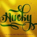 Hucky Calligraphy Font - Fonte Grátis Hucky Calligraphy Font