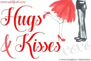 Hugs and Kisses Xoxo Font