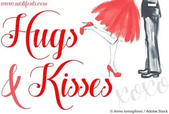 Hugs and Kisses Xoxo Font