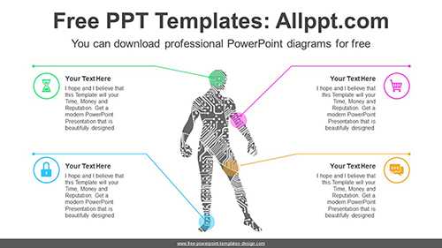 Human Circuit Board PowerPoint Diagram