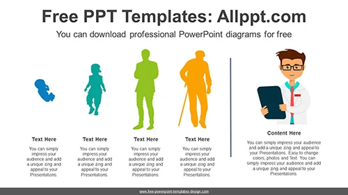 Human Growth Process PowerPoint Diagram