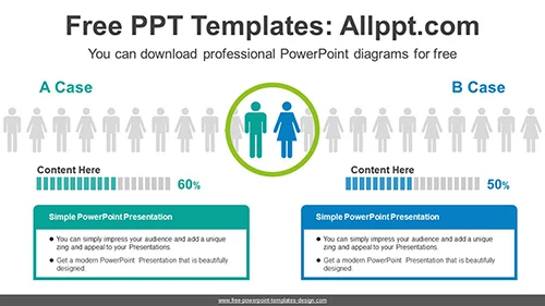 Human Icon Compare PPT Diagram