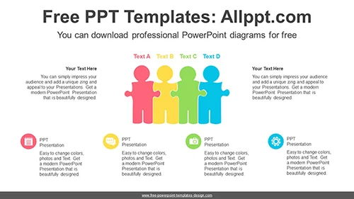 Human Puzzle Matrix PowerPoint Diagram