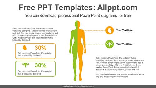 Human Silhouette Comparison PPT Diagram