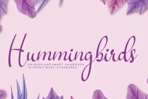 Hummingbirds Script Font