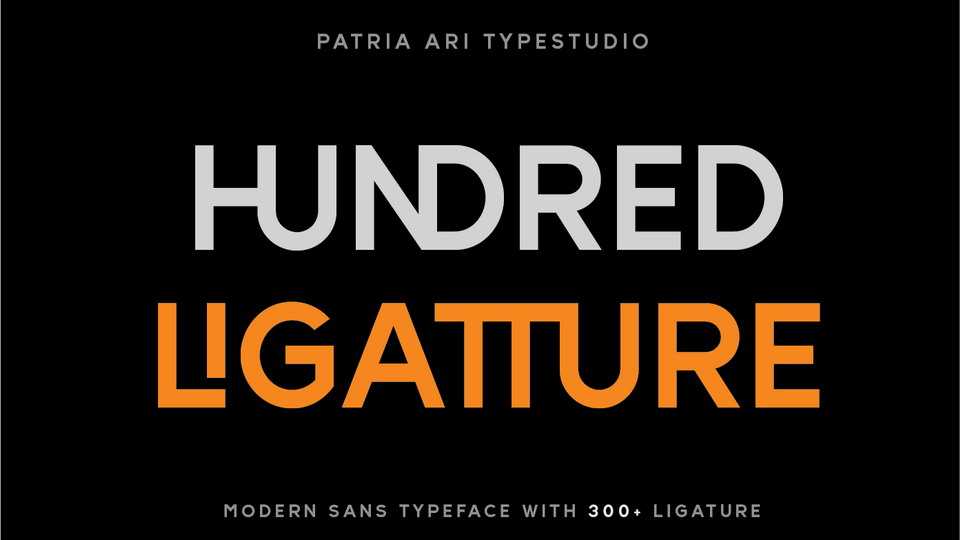 Hundred Ligatture Font › Fontesk