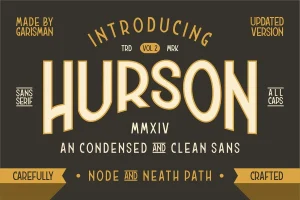Hurson Clean Typeface