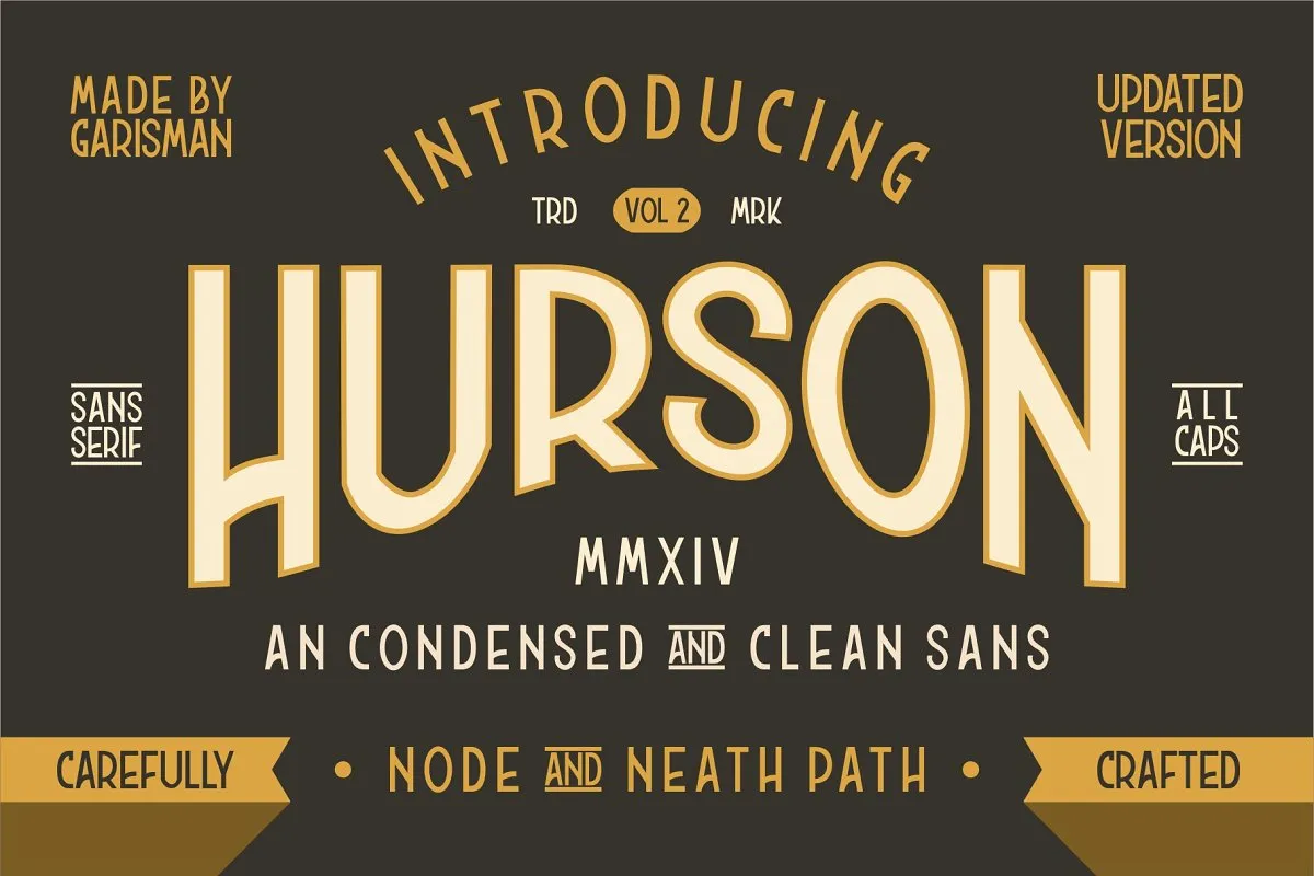 Hurson Clean Typeface