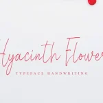 Hyacinth Flowers Handwritten Font