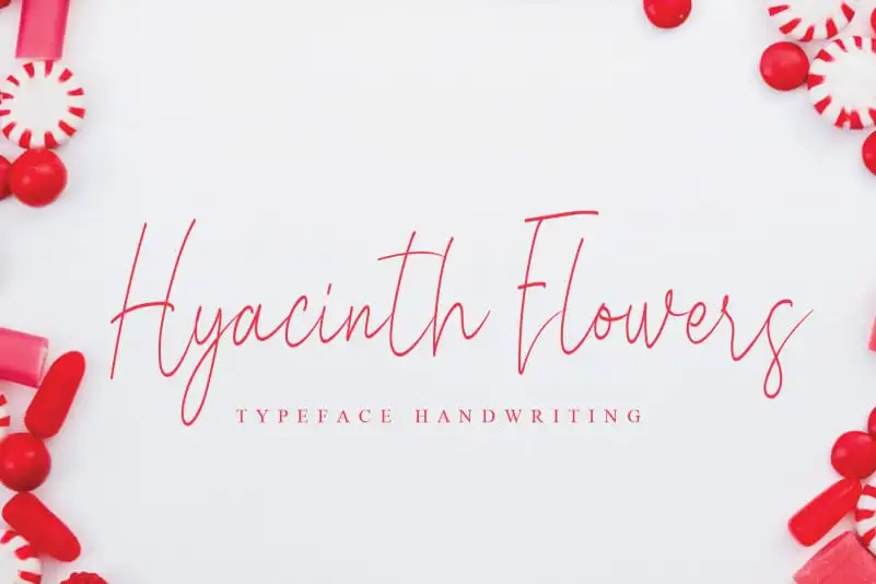 Hyacinth Flowers Handwritten Font