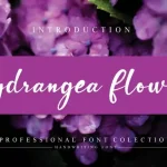 Hydrangea Flower Script Font - Fonte Grátis Hydrangea Flower Script Font