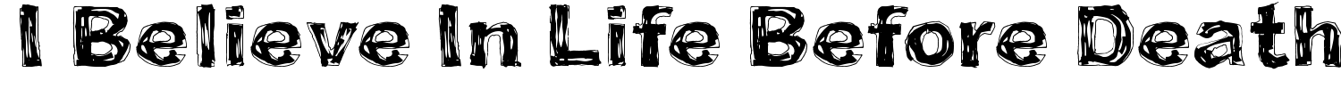 I Believe In Life Before Death Font