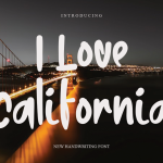 I Love California Font