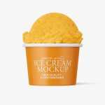 Ice cream paper cup mockup