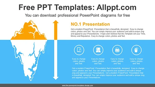 Iceberg Underwater PowerPoint Diagram