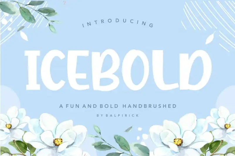 ICEBOLD Fun and Bold Handbrushed Font