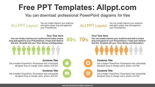 Icon Chart Comparison PowerPoint Diagram