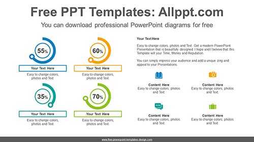 Icon doughnut charts PowerPoint Diagram