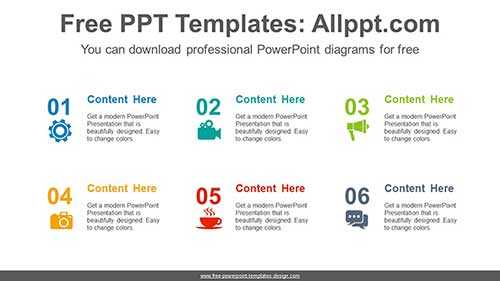 Icon Number List PowerPoint Diagram