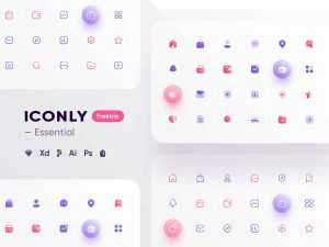 Iconly: 120+ Essential Icons (AI, Sketch)