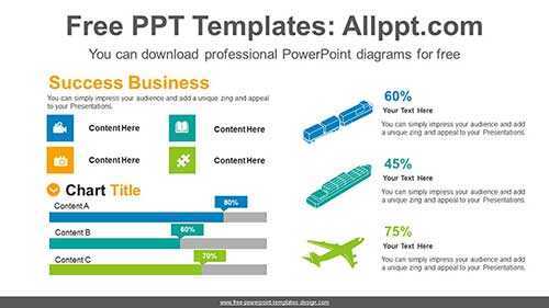 Icons Bar Chart PowerPoint Diagram