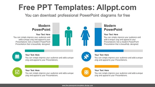 Icons Bar chart PowerPoint Template